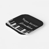 Happy Birthday Piano Player Personalised Pappteller (Gewinkelt)