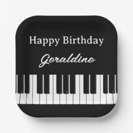 Happy Birthday Piano Player Personalised Pappteller