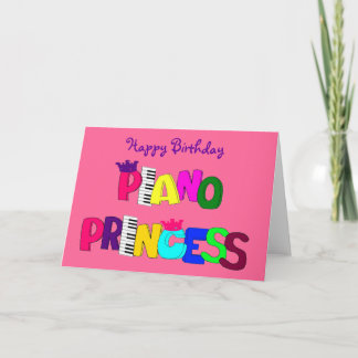 Happy Birthday Piano Princess Karte