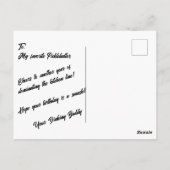 Happy Birthday Pickleball Balloons Confetti Black Postkarte (Rückseite)