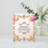 Happy Birthday Picture Frame Card Design (Stehend Vorderseite)
