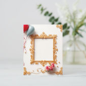 Happy Birthday Picture Frame Card Design (Stehend Vorderseite)