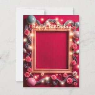 Happy Birthday Picture Frame Card Design