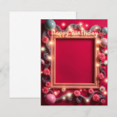 Happy Birthday Picture Frame Card Design (Vorne/Hinten)