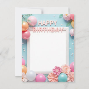 Happy Birthday Picture Frame Card Design