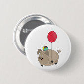 Happy Birthday Pig Button (Vorne & Hinten)