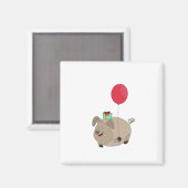 Happy Birthday Pig Magnet (Vorderseite/Rückseite)