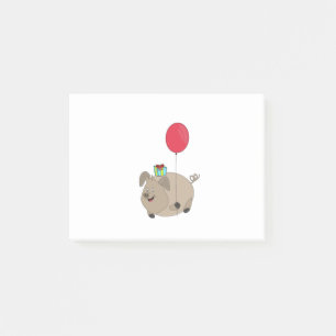Happy Birthday Pig Post-it Klebezettel