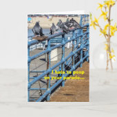 Happy Birthday Pigeons Card Karte (Gelbe Blume)