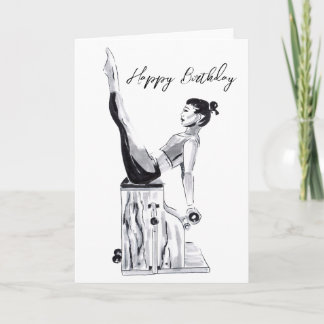 Happy Birthday Pilates Card Stuhl Karte
