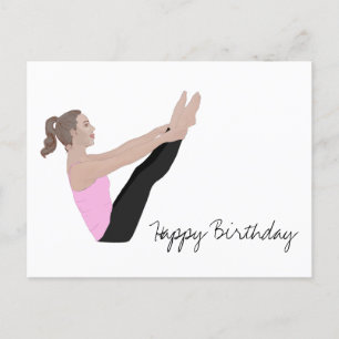 Happy Birthday Pilates Postcard Postkarte