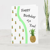 Happy Birthday Pineappy Cutesy Card Karte (Vorderseite)
