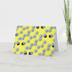 Happy Birthday Ping Pong Design Gelb Karte