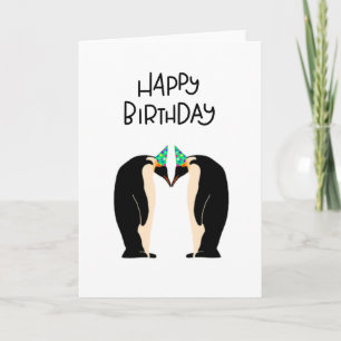 Happy Birthday Pinguin Card Karte