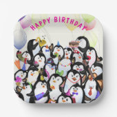 Happy Birthday Pinguin Paper Tellers Pappteller (Vorderseite)