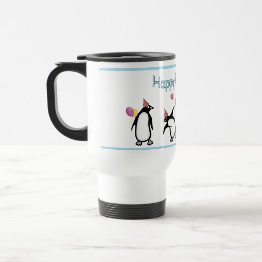 Happy Birthday Pinguin Tasse (Links)