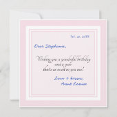 Happy Birthday Pink Ballerina Dancer Girl (Rückseite)