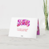 Happy Birthday Pink Balloons GREAT-NIECE Karte (Rückseite)