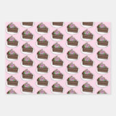 Happy Birthday Pink Birthday Cake Geschenkpapier Set (Vorderseite 3)