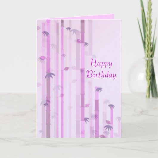 Happy Birthday Pink Card Karte (Vorderseite)