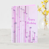 Happy Birthday Pink Card Karte (Gelbe Blume)