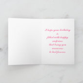 Happy Birthday Pink Carnation Karte (Innenseite)
