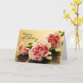 Happy Birthday Pink Carnys Floral Karte (Gelbe Blume)