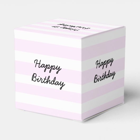 Happy Birthday Pink Cherry Cupcake Box Geschenkschachtel (Rückseite)