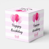 Happy Birthday Pink Cherry Cupcake mit Bows Box Geschenkschachtel (Rückseite)