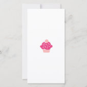Happy Birthday Pink Cupcake Card (Rückseite)
