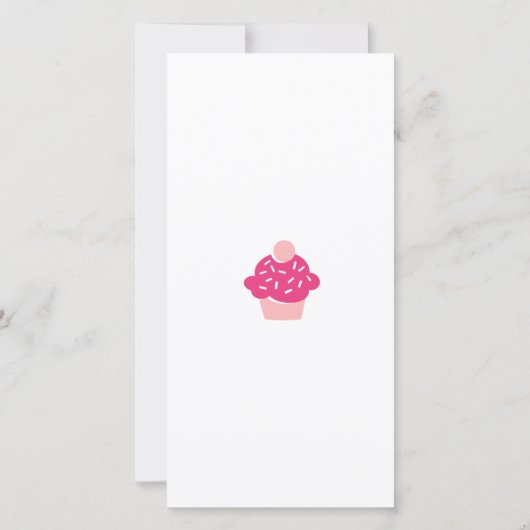 Happy Birthday Pink Cupcake Card (Rückseite)
