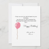 Happy Birthday Pink Cupcake Karte (Rückseite)