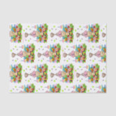 Happy Birthday Pink Cupcake Tissue Paper  Seidenpapier (Vorderseite)