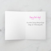 Happy Birthday Pink Flamingo Card Whimsical Karte (Innenseite)