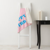 Happy Birthday Pink Fleece Blanket Sherpadecke (Beispiel)