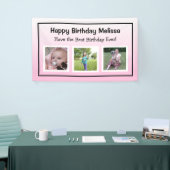 Happy Birthday Pink Foto Banner (Messeveranstaltung)