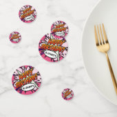 HAPPY BIRTHDAY Pink Fun Retro Comic Book Konfetti (Gruppe)