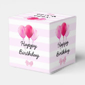 Happy Birthday Pink Happy Birthday Balloons Box Geschenkschachtel (Rückseite)