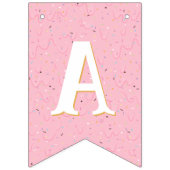 Happy Birthday Pink Ice Cream Wimpelkette (Dritte Fahne)