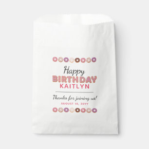 HAPPY BIRTHDAY Pink Iced Donuts Benutzername Party Geschenktütchen