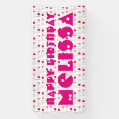 Happy Birthday Pink Mattiert Cake Pops Gastgeschen Banner (Vertikal)