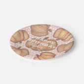 Happy Birthday Pink & Orange Pumpkin Party  Pappteller (Schrägansicht)