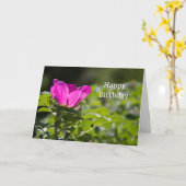 Happy Birthday Pink Paper Rose Card Karte (Gelbe Blume)