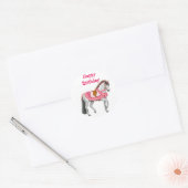 Happy Birthday Pink Parade Horse Sticker (Umschlag)