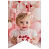 Happy Birthday Pink Party Wimpelkette (Erste Fahne)