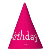Happy Birthday Pink Partyhütchen (Rechts)