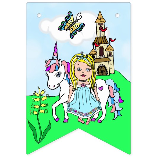 Happy Birthday Pink Princess Banner (Sechzehnte Fahne)