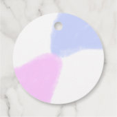 Happy birthday pink purple pastel name simple eleg geschenkanhänger (Rückseite)