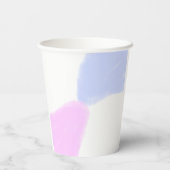 Happy birthday pink purple pastel name simple eleg pappbecher (Rückseite)