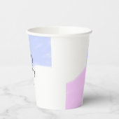 Happy birthday pink purple pastel name simple eleg pappbecher (Links)